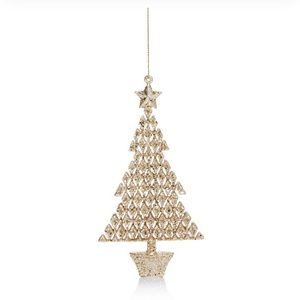 Gold glitter Christmas tree ornament NWT